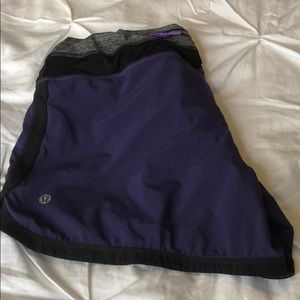 Lululemon running shorts purple/black/grey